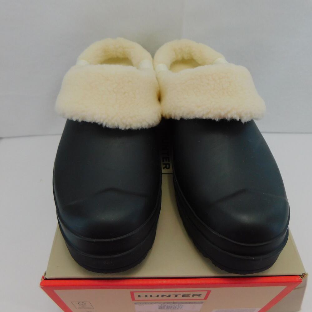 Hunter Black Women's Play Sherpa Insulated Clog Size 10 New - Picture 2 of 11